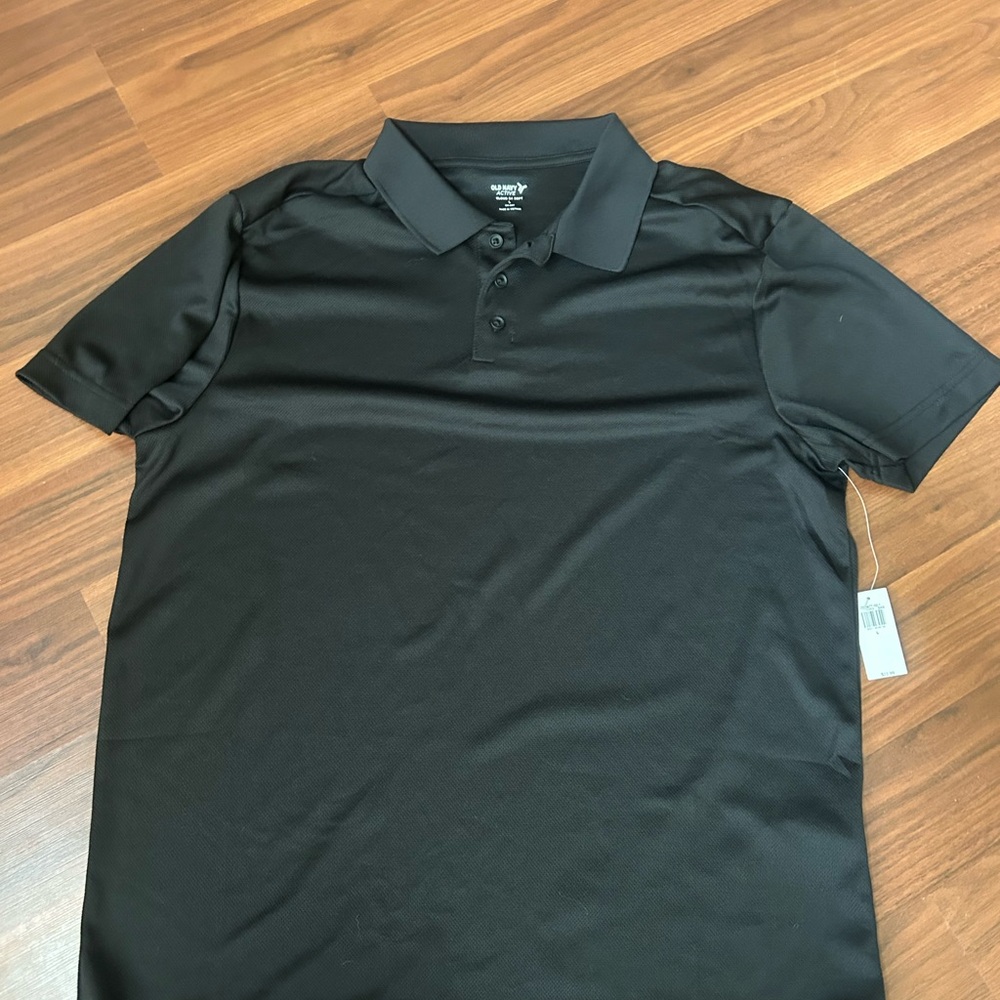Old Navy Black Polo Shirt Classic Style